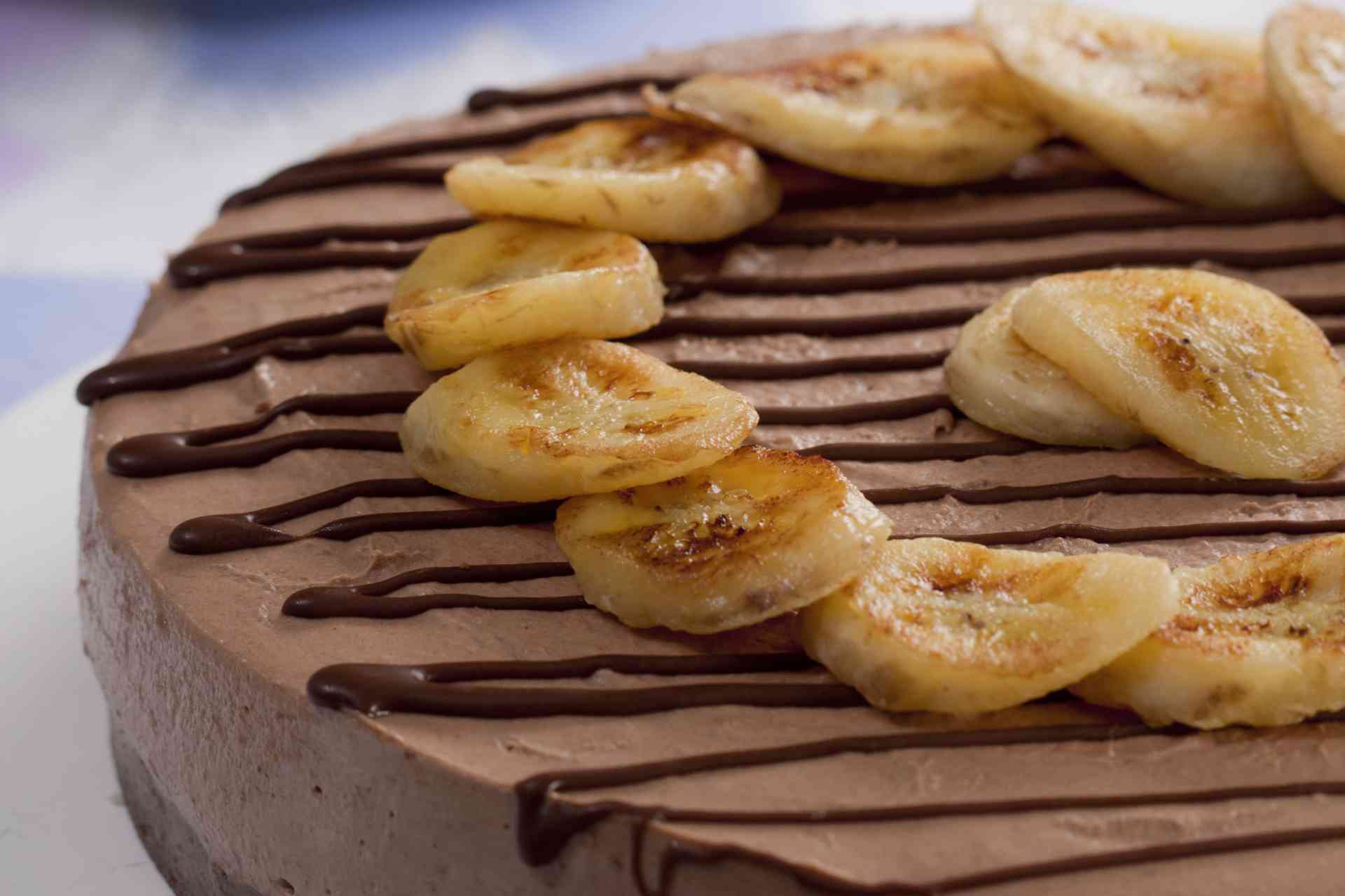 Foto de Torta gelada de banana com chocolate e coco